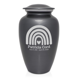 Rainbow Cremation Urn - Gunmetal Gray