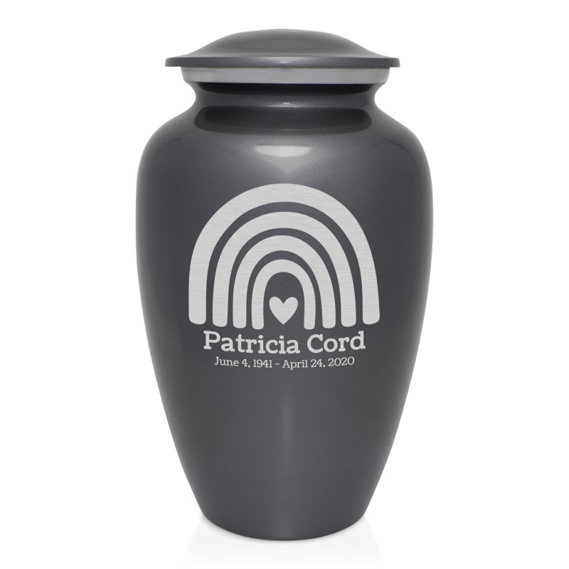 Rainbow Cremation Urn - Gunmetal Gray