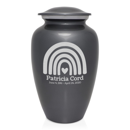 Rainbow Cremation Urn - Gunmetal Gray