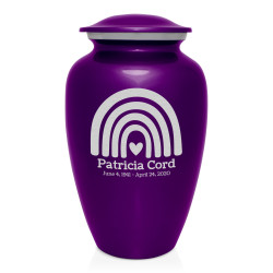 Rainbow Cremation Urn - Purple Luster