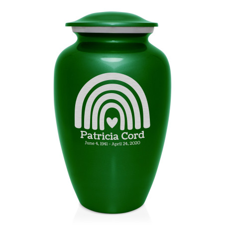Rainbow Cremation Urn - Shamrock Green