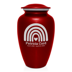 Rainbow Cremation Urn - Ruby Red