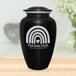 Rainbow Cremation Urn - Jet Black
