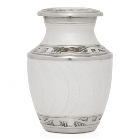 Radiant White Keepsake Urn