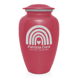 Rainbow Cremation Urn - Rose Pink