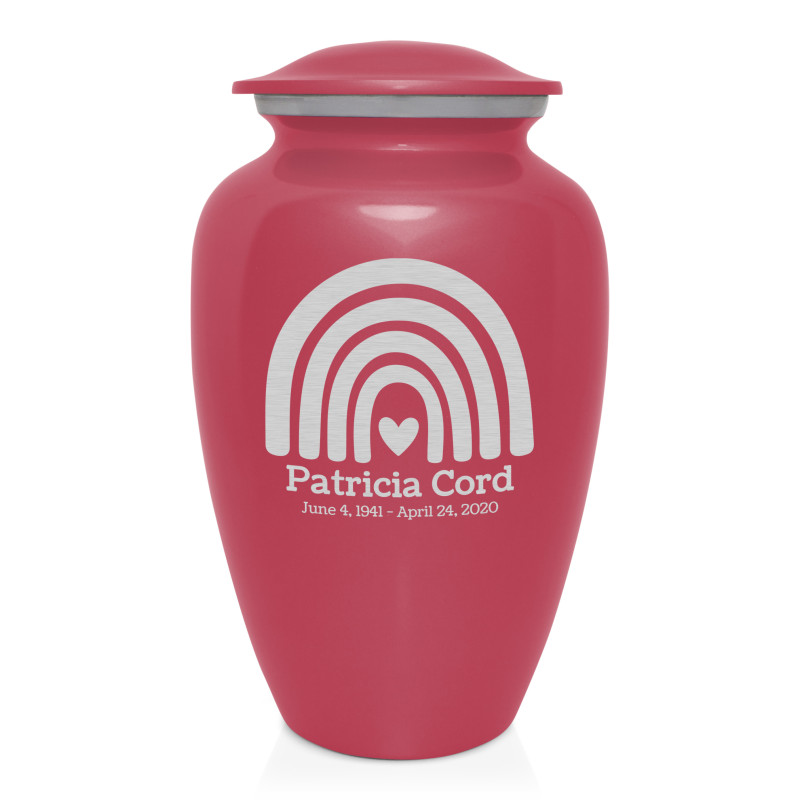 Rainbow Cremation Urn - Rose Pink