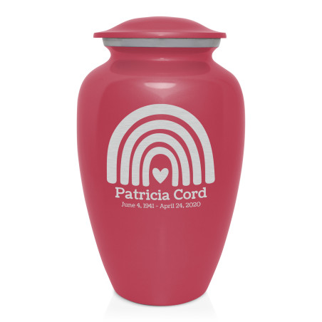 Rainbow Cremation Urn - Rose Pink