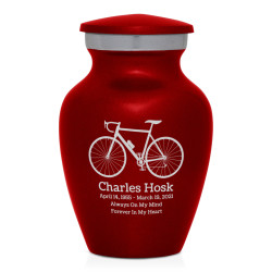 Bicycle Keepsake Urn - Ruby Red