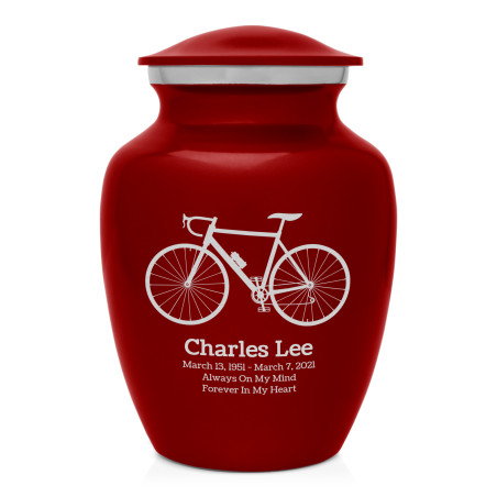 Bicycle Sharing Urn - Ruby Red