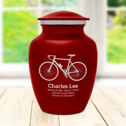 Bicycle Sharing Urn - Ruby Red