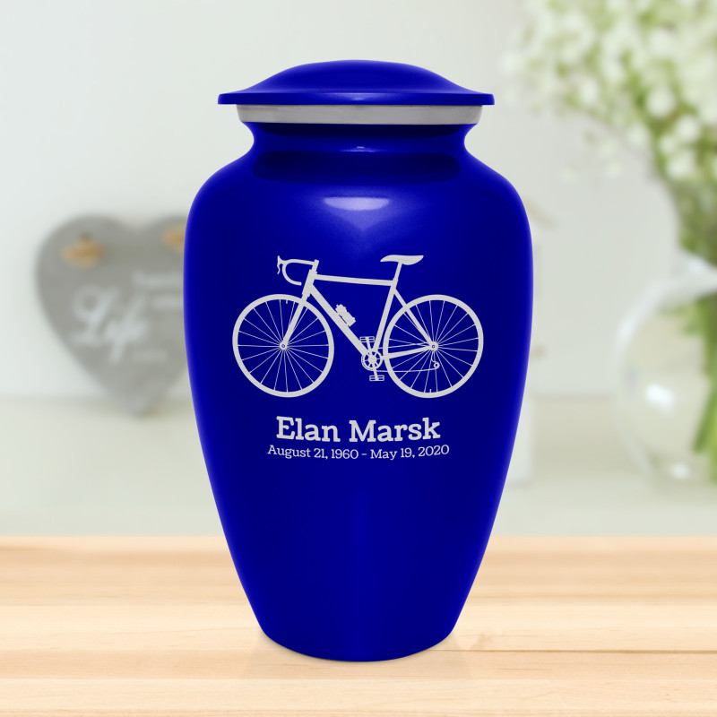 Bicycle Cremation Urn - Midnight Blue