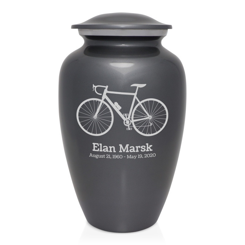 Bicycle Cremation Urn - Gunmetal Gray