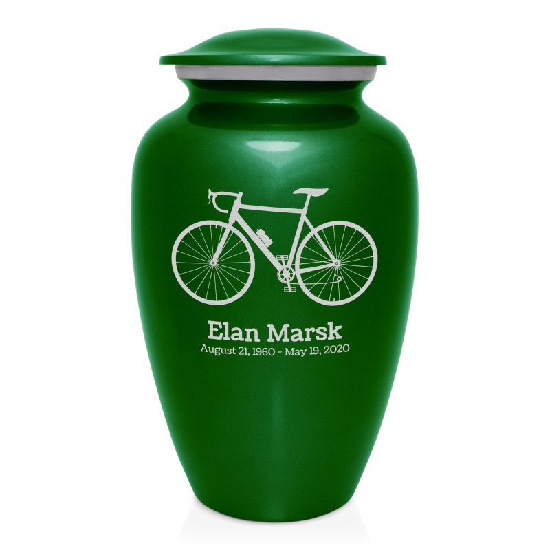 Bicycle Cremation Urn - Shamrock Green