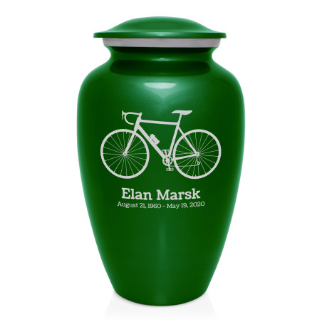 Bicycle Cremation Urn - Shamrock Green