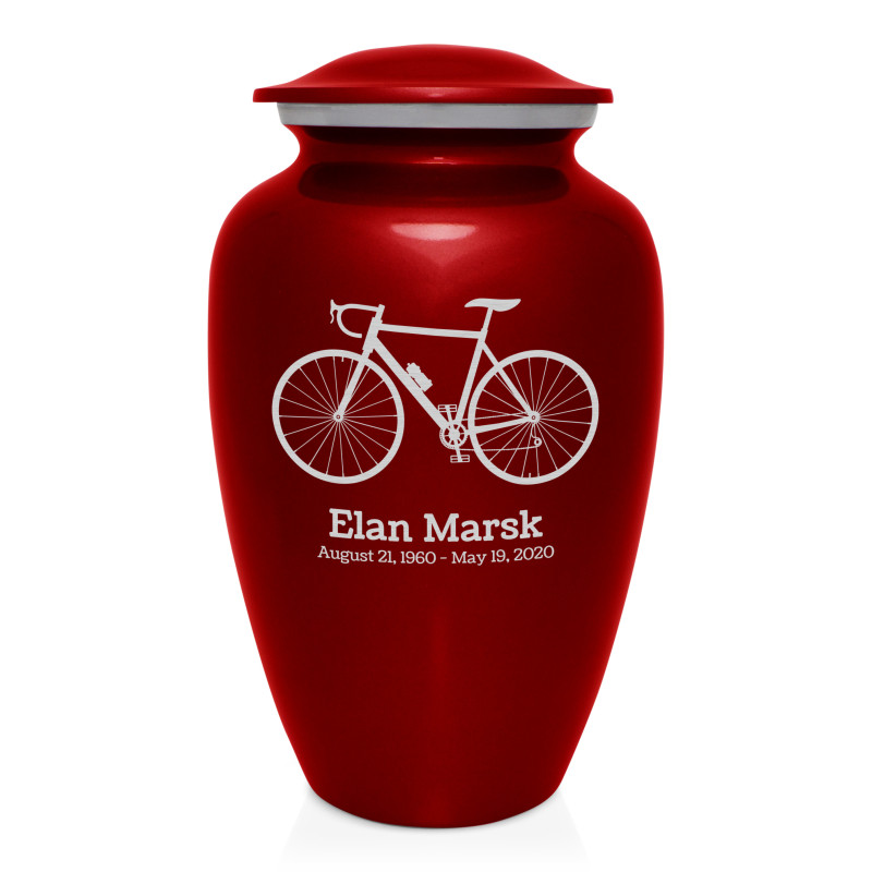Bicycle Cremation Urn - Ruby Red