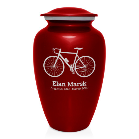 Bicycle Cremation Urn - Ruby Red