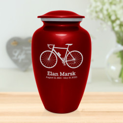 Bicycle Cremation Urn - Ruby Red