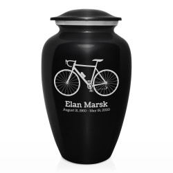 Bicycle Cremation Urn - Jet Black