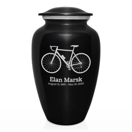 Bicycle Cremation Urn - Jet Black