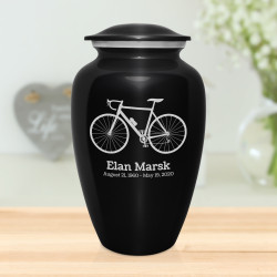 Bicycle Cremation Urn - Jet Black