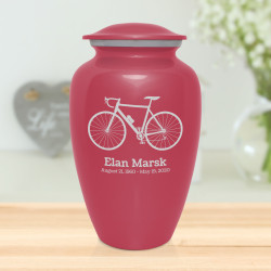 Bicycle Cremation Urn - Rose Pink