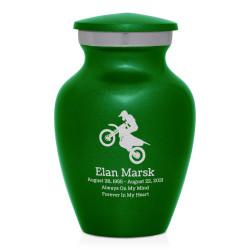 Dirt Bike Keepsake Urn - Shamrock Green