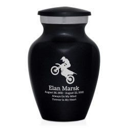 Dirt Bike Keepsake Urn - Jet Black