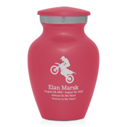 Dirt Bike Keepsake Urn - Rose Pink