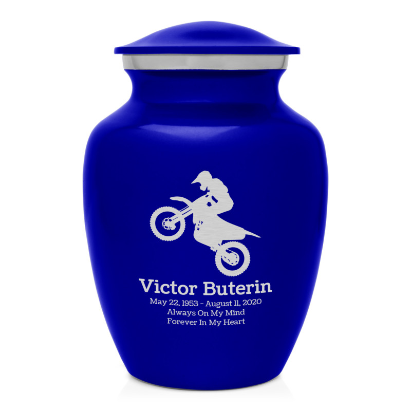 Dirt Bike Sharing Urn - Midnight Blue