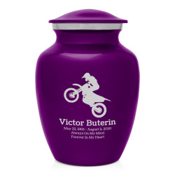 Dirt Bike Sharing Urn - Purple Luster