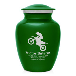 Dirt Bike Sharing Urn - Shamrock Green