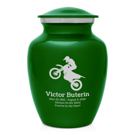 Dirt Bike Sharing Urn - Shamrock Green