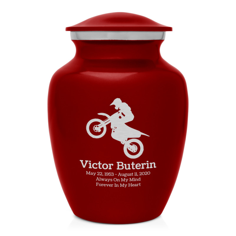 Dirt Bike Sharing Urn - Ruby Red