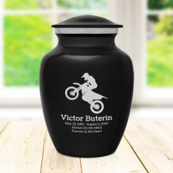 Dirt Bike Sharing Urn - Jet Black