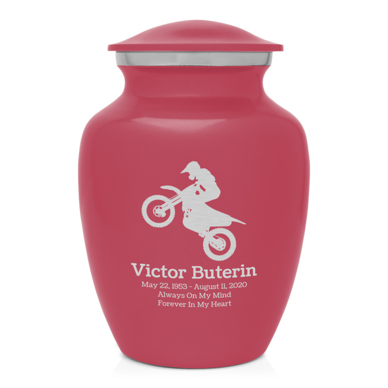 Dirt Bike Sharing Urn - Rose Pink