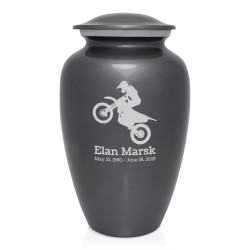 Dirt Bike Cremation Urn - Gunmetal Gray