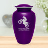 Dirt Bike Cremation Urn - Purple Luster
