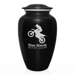 Dirt Bike Cremation Urn - Jet Black