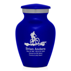 Mountain Bike Keepsake Urn - Midnight Blue