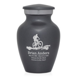 Mountain Bike Keepsake Urn - Gunmetal Gray