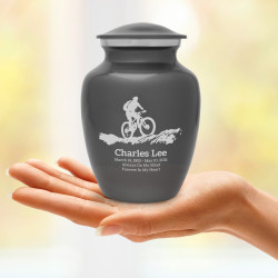 Mountain Bike Sharing Urn - Gunmetal Gray