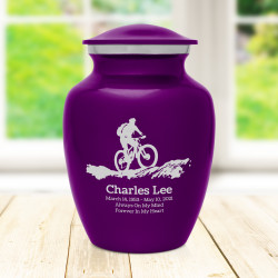 Mountain Bike Sharing Urn - Purple Luster