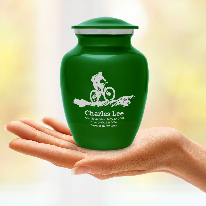 Mountain Bike Sharing Urn - Shamrock Green