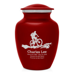 Mountain Bike Sharing Urn - Ruby Red