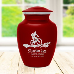 Mountain Bike Sharing Urn - Ruby Red