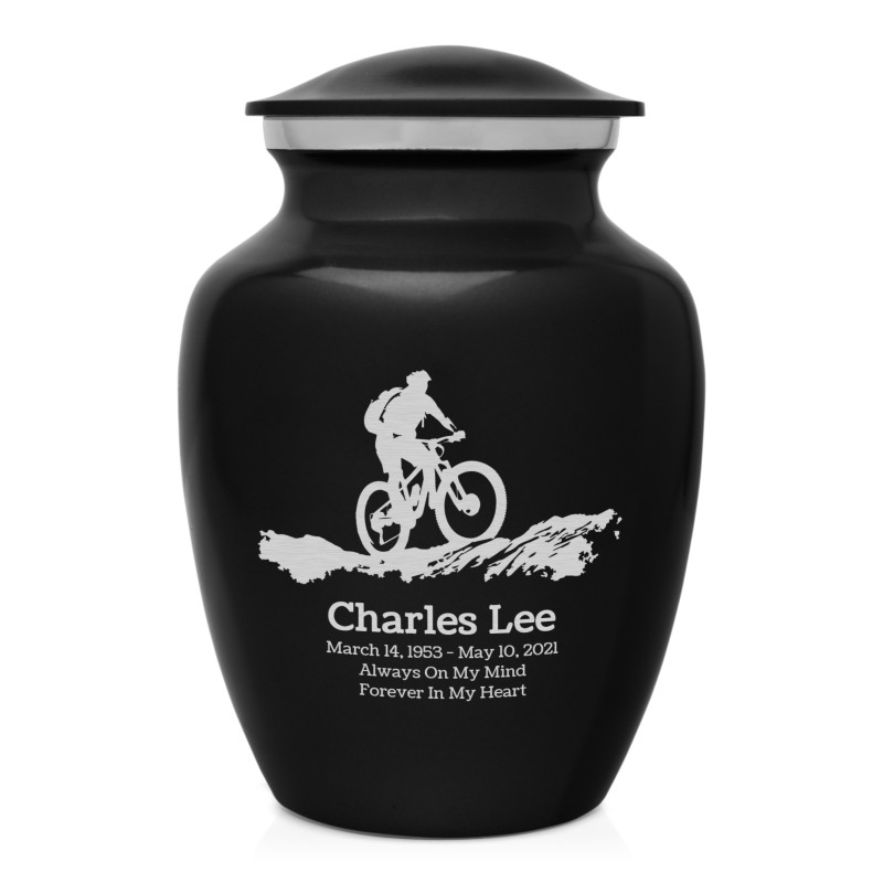 Mountain Bike Sharing Urn - Jet Black