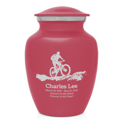 Mountain Bike Sharing Urn - Rose Pink