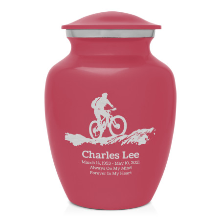 Mountain Bike Sharing Urn - Rose Pink