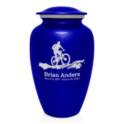 Mountain Bike Cremation Urn - Midnight Blue