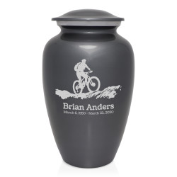 Mountain Bike Cremation Urn - Gunmetal Gray